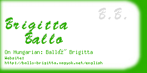 brigitta ballo business card